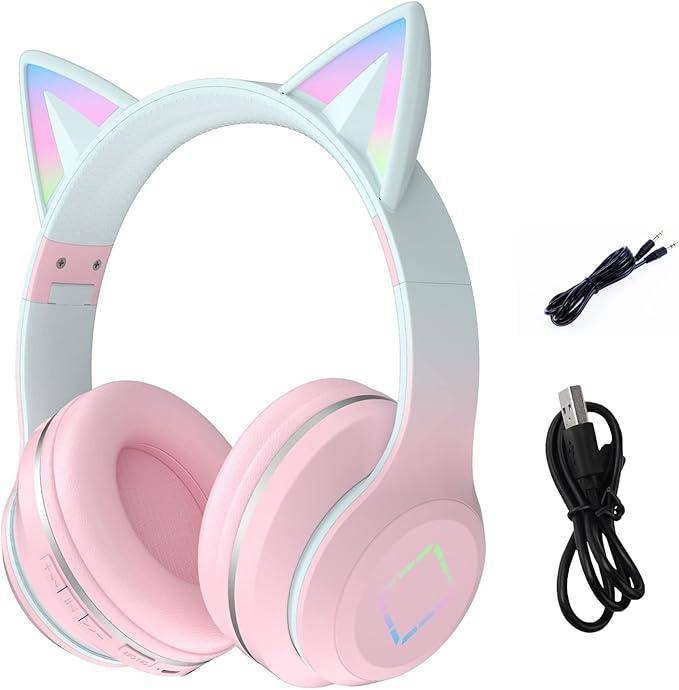 Беспроводная гарнитура Kasituny DR57, совместимая с Bluetooth, 5.1, с прохладной подсветкой RGB, сте - фото фото фото 1