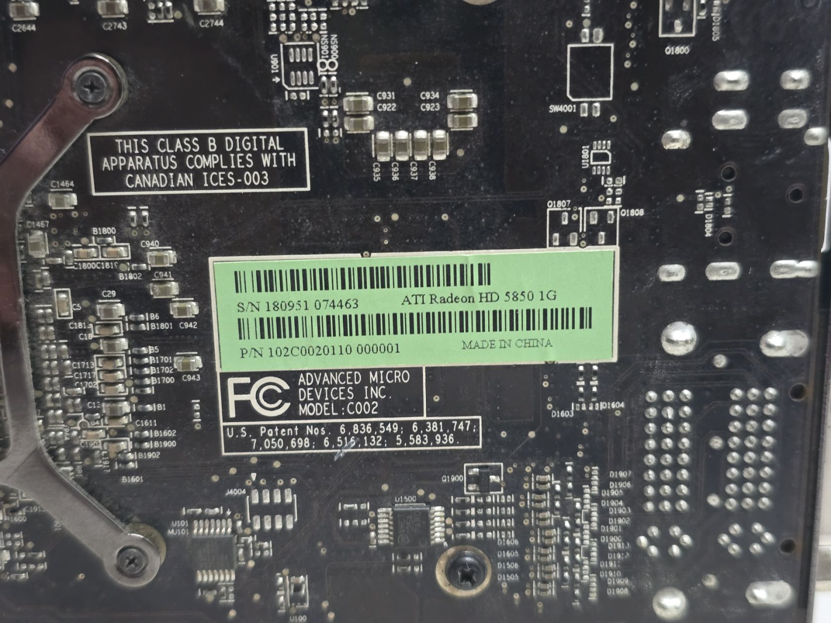 Видеокарта ASUS Radeon HD 5850 1GB  (1GB,GDDR5,256 Bit,HDMI,PCI-Ex,Б/у) - фото фото фото 4