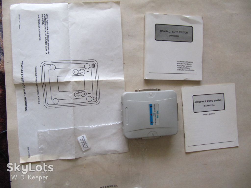 Новий Primax Parallel Auto Switch з документами, 1992, LPT cвітч / хаб для принтерів - фото фото фото 0