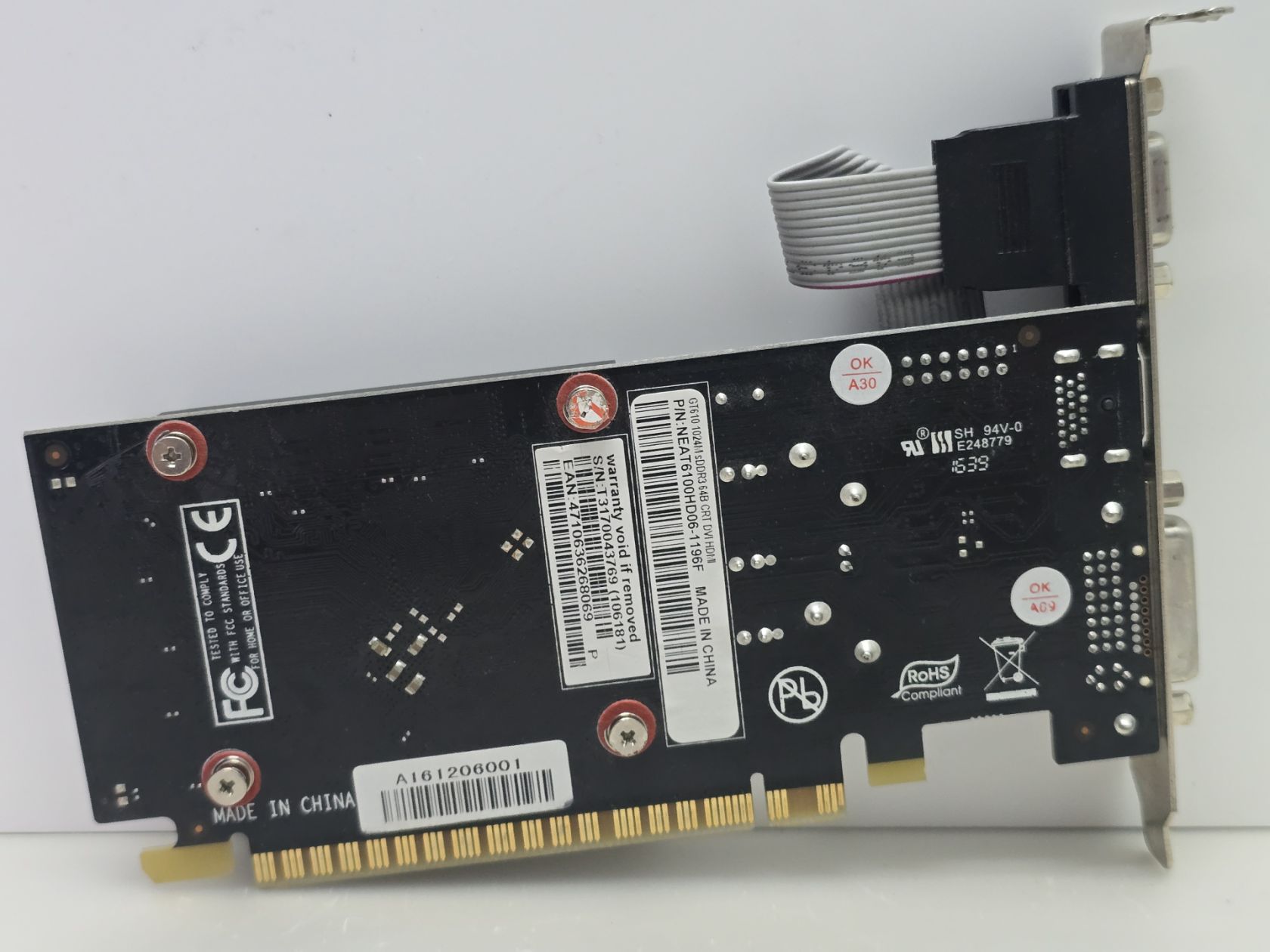 Видеокарта PALIT GeForce GT 610 1GB  (1Gb,GDDR3, 64 Bit, HDMI, PCI-Ex, Б/у) - фото фото фото 2