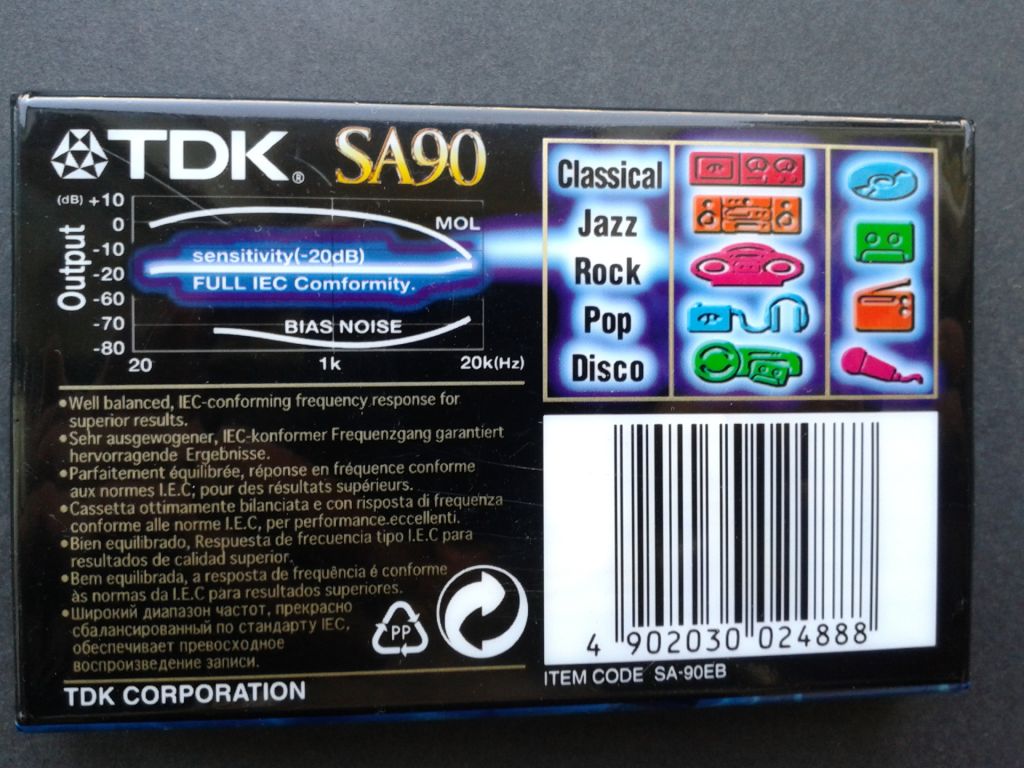 Аудиокассета TDK SA 90 - фото фото фото 1