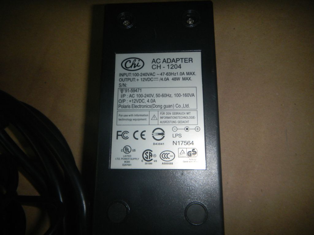 блок питания  Chi-AC-ADAPTER- для LCD-Monitor CH-1204 12в 4а - фото фото фото 2