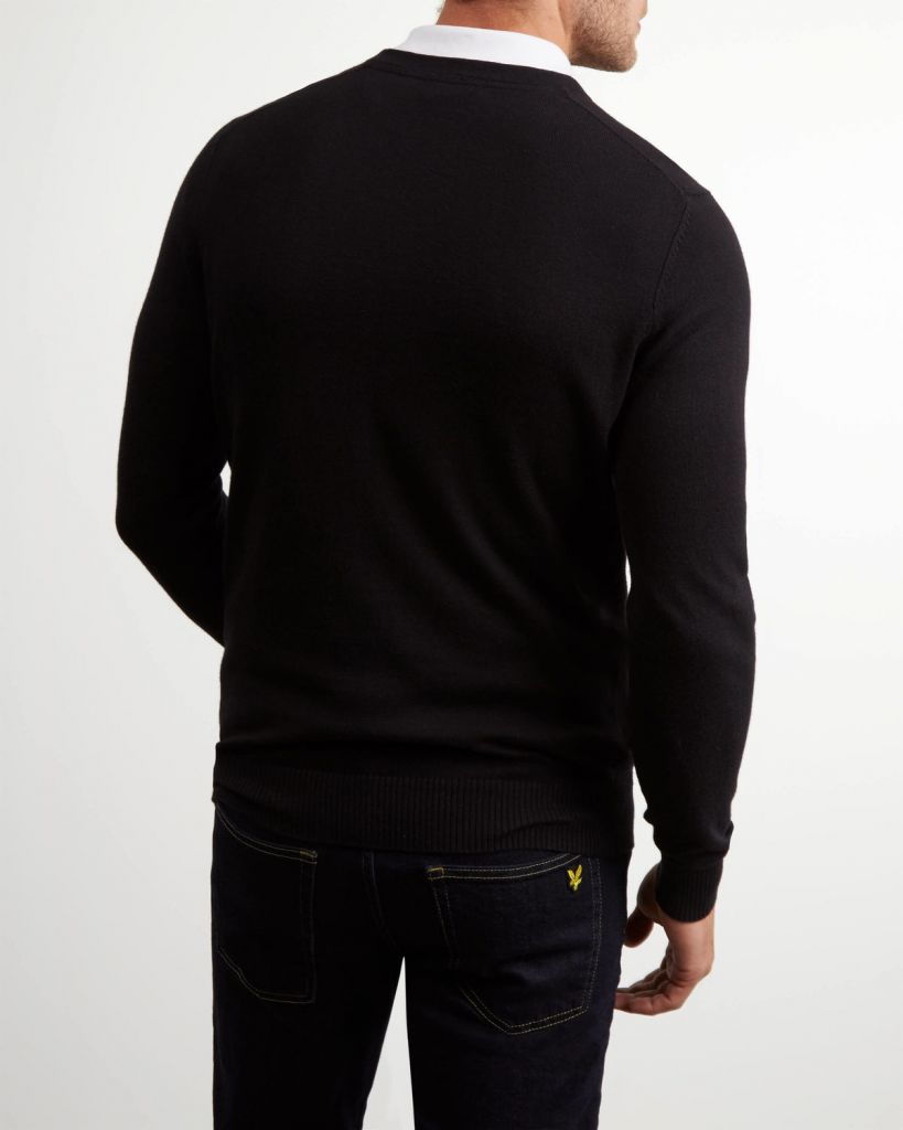 Пуловер свитер черный шерсть *Lyle &amp; Scott* 54-56р - фото фото фото 2