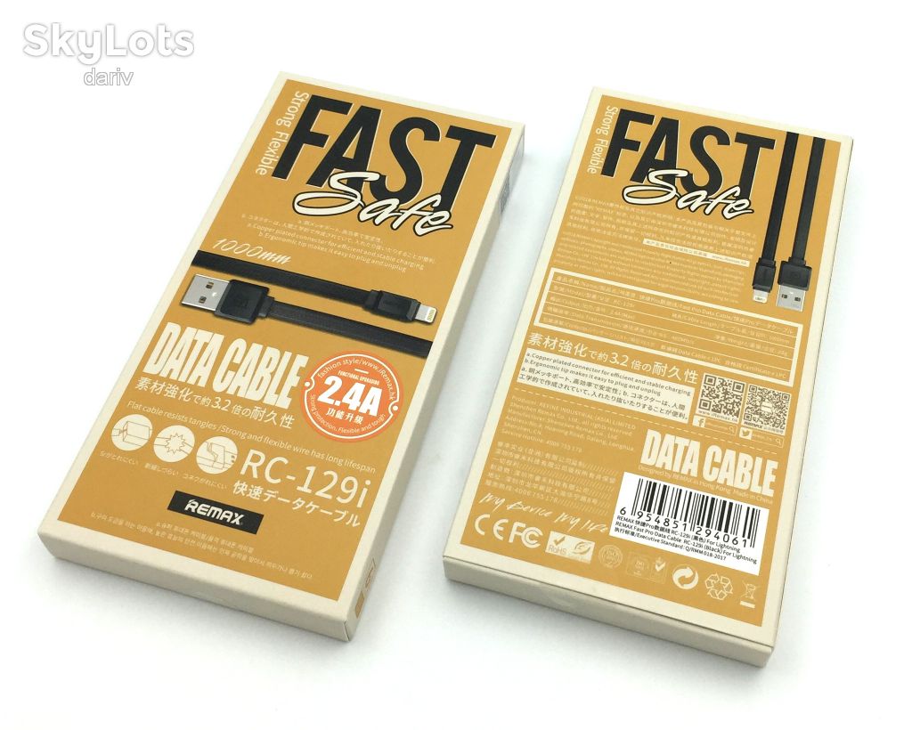 Дата кабель Remax RC-129i Fast Pro Data Cable Lightning Black - фото фото фото 1