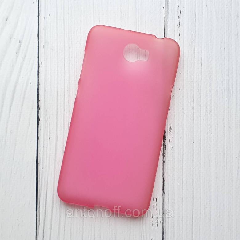 Чохол для Huawei Y5 II (CUN-U29) силіконовий, рожевий - фото фото фото 0