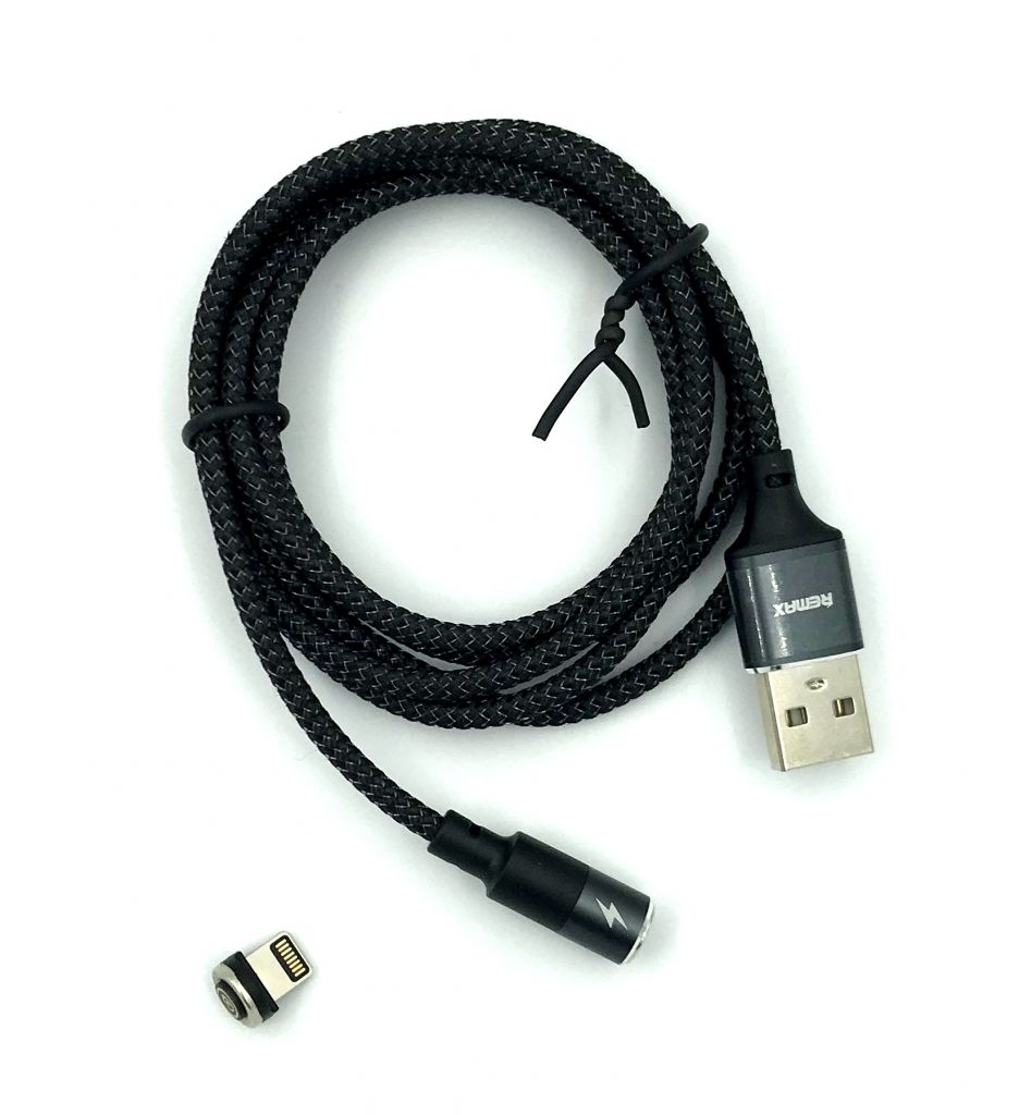 Дата кабель магнитный Remax RC-102i Zigie Series Magnet Connection Lighting Black - фото фото фото 3