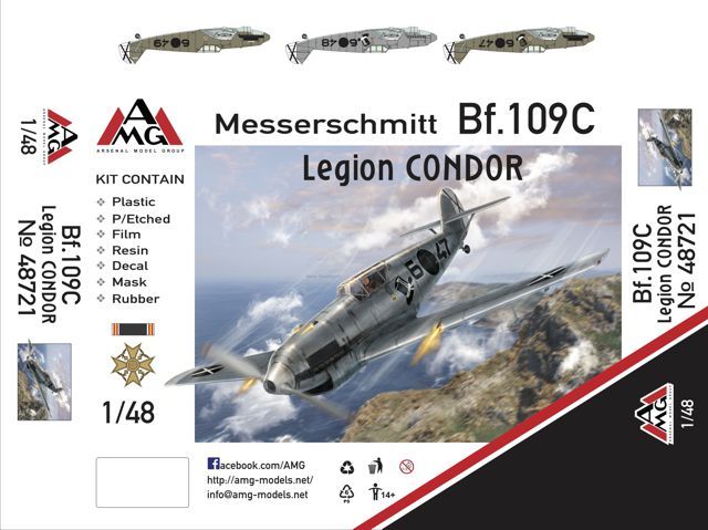 AMG 48721 Messerschmitt Bf.109C  (Legion CONDOR), 1/48 - фото фото фото 0