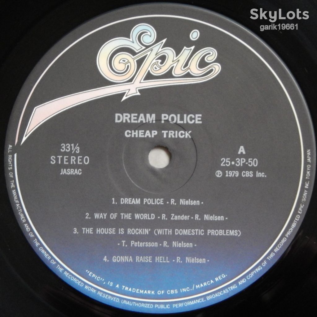 Cheap Trick – Dream Police  (Epic – 25-3P-50, Japan) insert NM-/NM- - фото фото фото 4