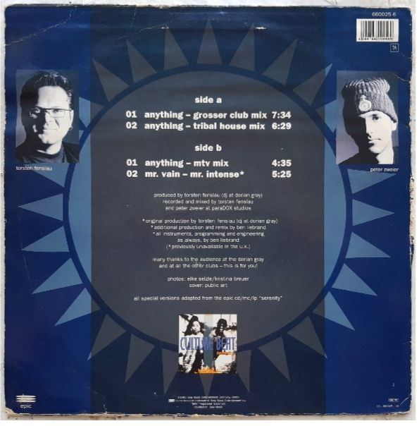 Culture Beat - Anything - 1993.    (EP). 12. Vinyl. Пластинка. Holland. - фото фото фото 1