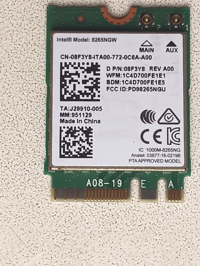 Б/У Wi-Fi модуль на Dell Latitude 5480 model-8265NGW - фото фото фото 0