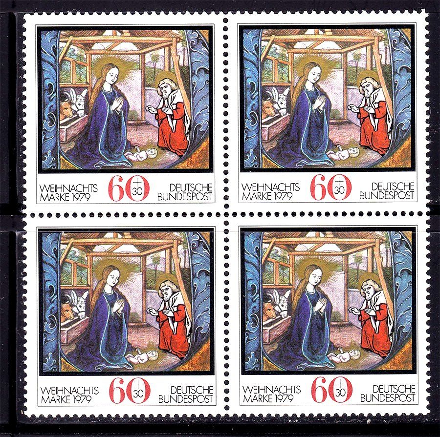 Германия  ФРГ  1979 г  MNH  - квартблок - фото фото фото 0