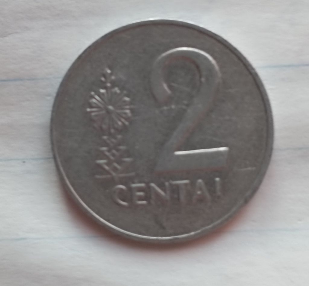 Литва 2 цента  1991 г. - фото фото фото 0
