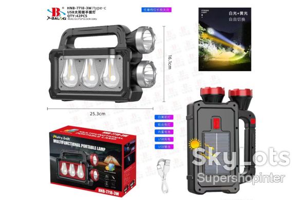 Фонарь ручной Hurry-bolt Multifunctional Portable Lamp HNB-7718-3W - фото фото фото 1