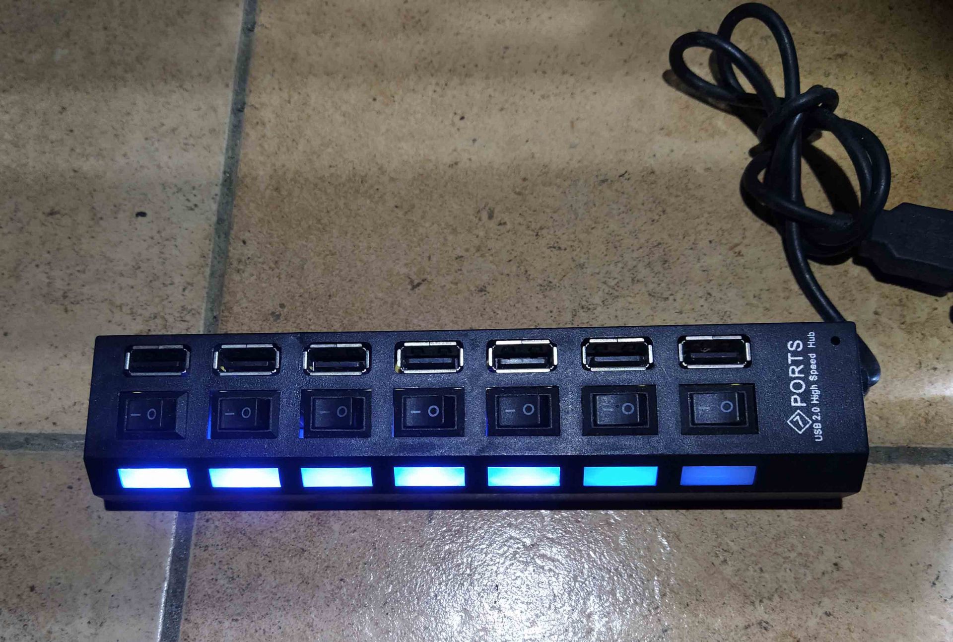 Хаб USB 2.0 7 портов с переключателями на каждый порт, - фото фото фото 6