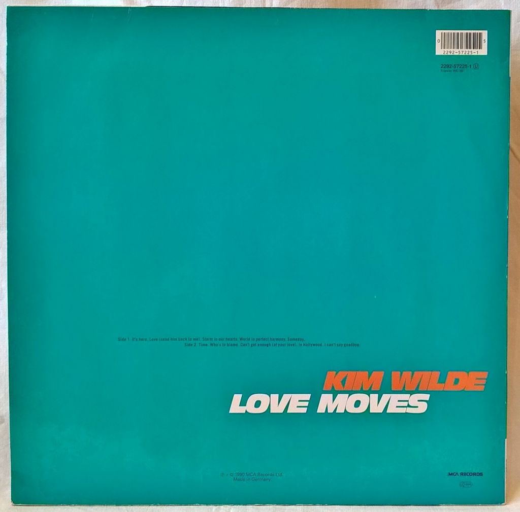Kim Wilde - Love Moves - 1990.  (LP). 12. Vinyl. Пластинка. Germany - фото фото фото 2