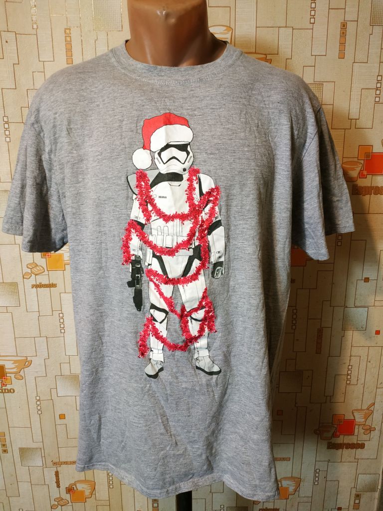 Футболка стрейчева чоловіча сіра STAR WARS p-p L - фото фото фото 0