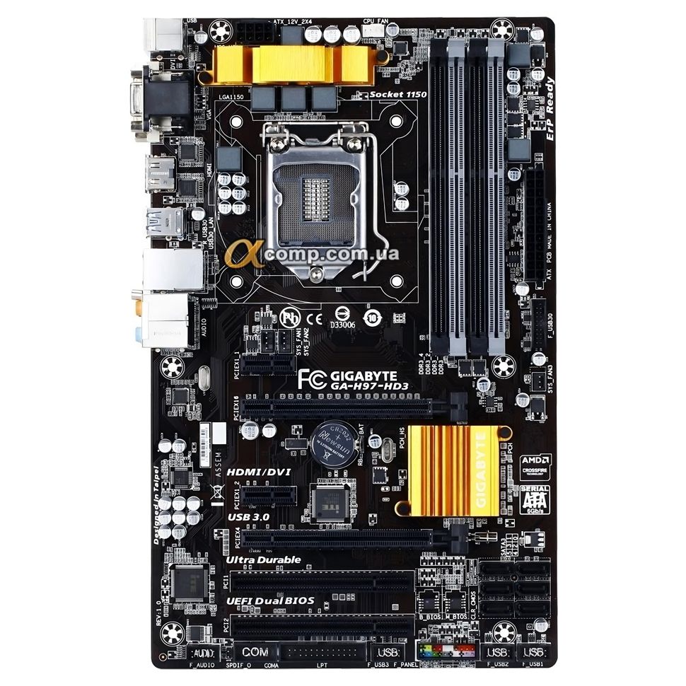 Gigabyte GA-H97-HD3   (s1150, Intel H97, PCI-Ex16) - фото фото фото 0