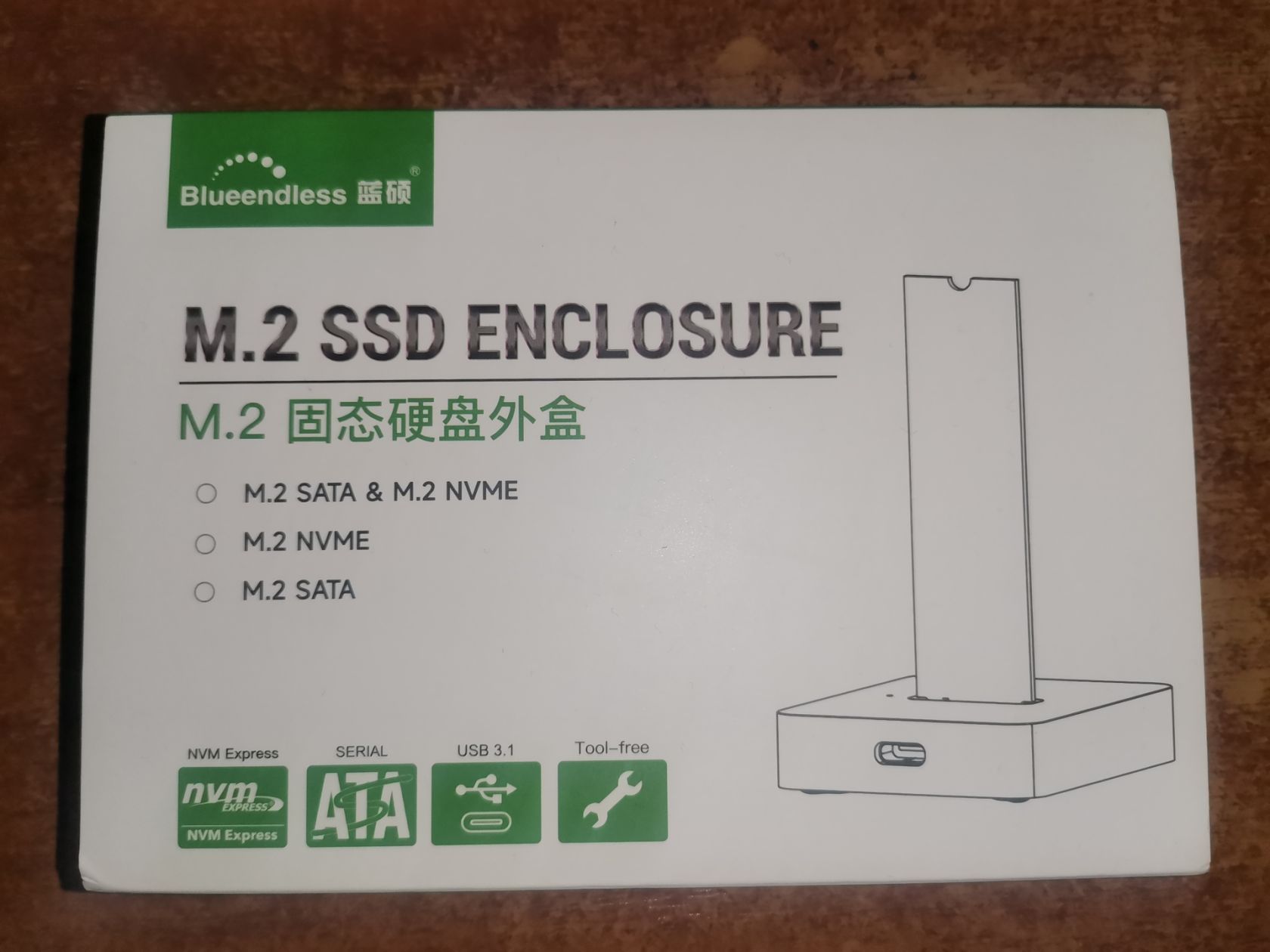 Док-станція для М.2 Blueendless External SSD Hard Disk M.2         (SATA i NVMe) - фото фото фото 2