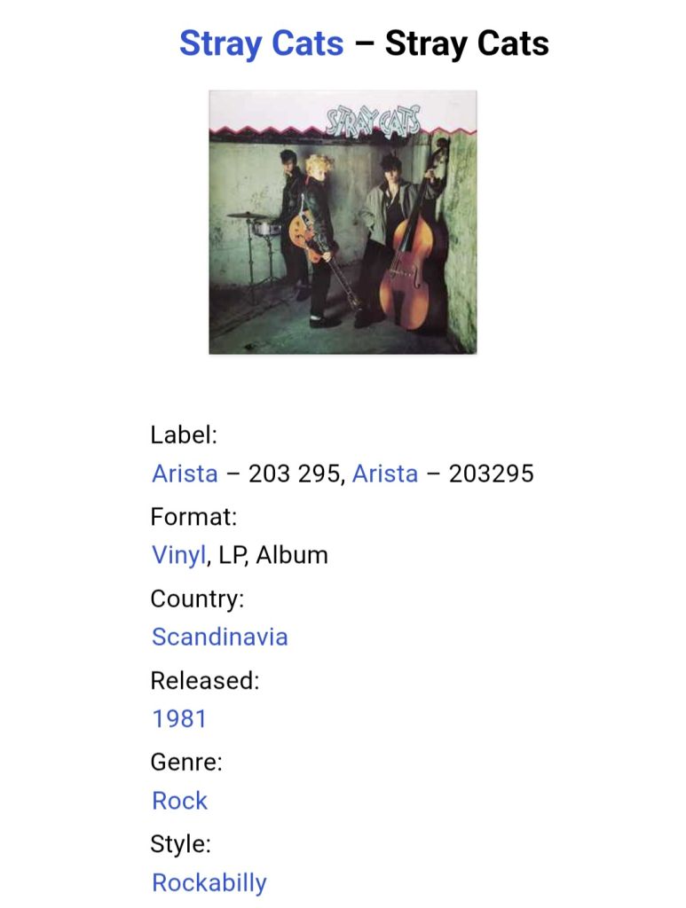 Stray Cats - Stray Cats - 1981.  (LP). 12. Vinyl. Пластинка. Scandinavia. - фото фото фото 6