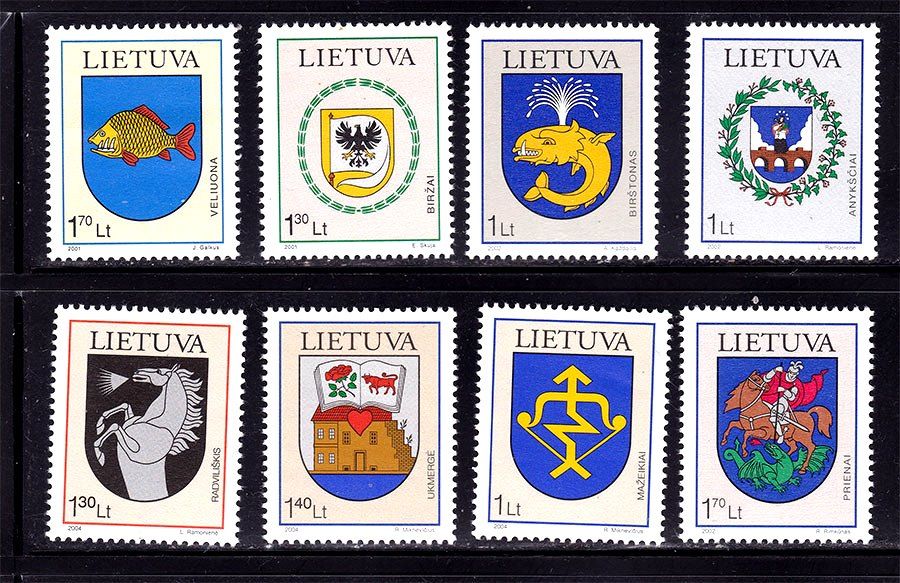 NM Фауна  Литва 2001 - 2004 г  MNH - геральдика - фото фото фото 0