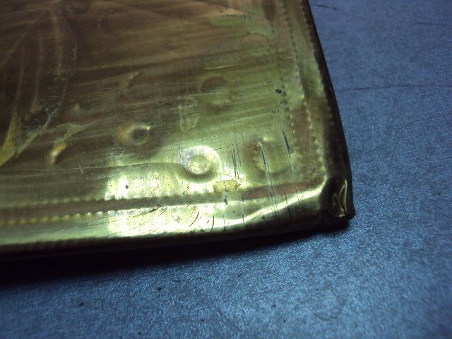 Чеканка картина портрет девушка медь размер 28,3 х 18,3 см №11718 - фото фото фото 8