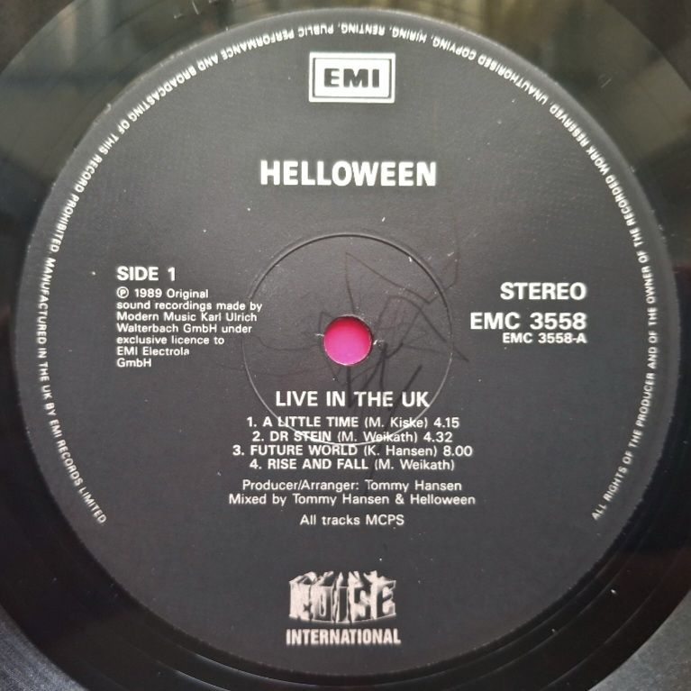 Helloween - Live In The U.K. - 1989.  (LP). 12. Vinyl. Пластинка. England. - фото фото фото 2