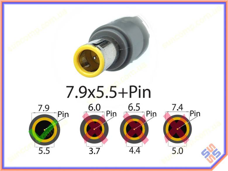 Зарядное устройство для Lenovo 20V 3.25A 65W (7.9*5.5+Pin). - фото фото фото 1