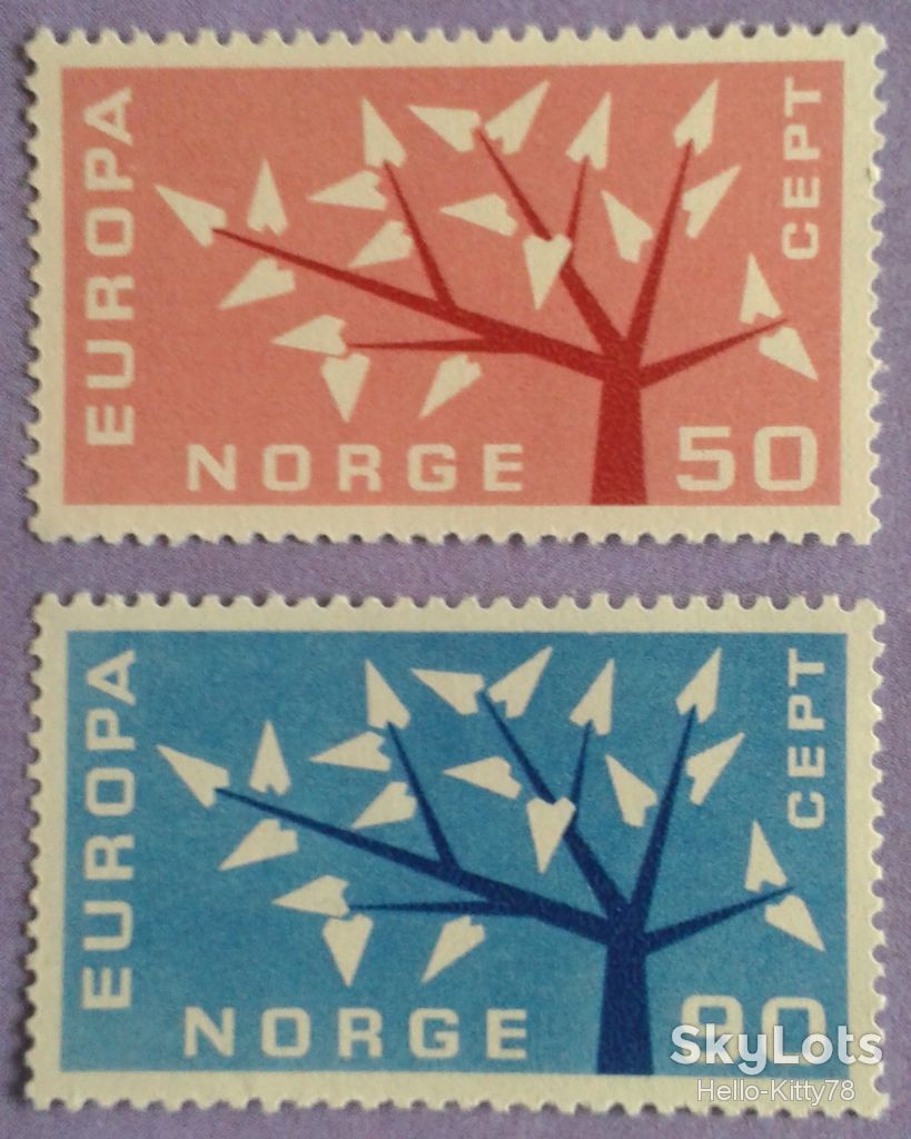 Норвегия 1962 Европа CEPT Mi 476-477 MNH - фото фото фото 0