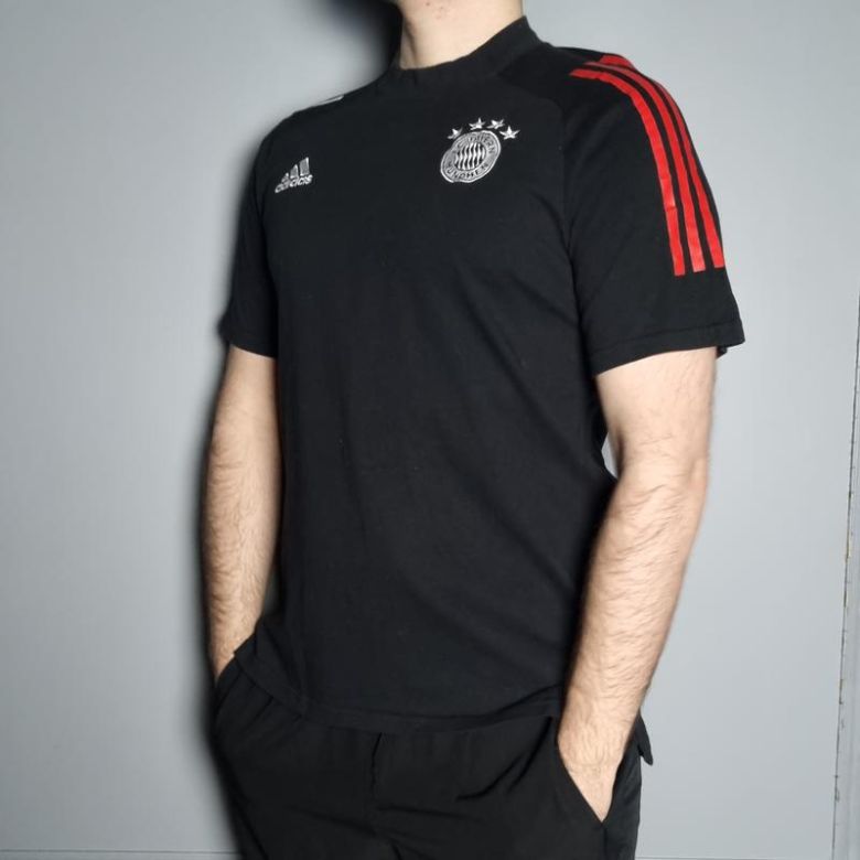 Футболка чоловіча adidas fc bayern munchen,  l чорна - фото фото фото 2