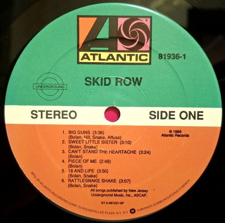 Skid Row - Skid Row - 1989.  (LP). 12. Vinyl. Пластинка. USA. - фото фото фото 2
