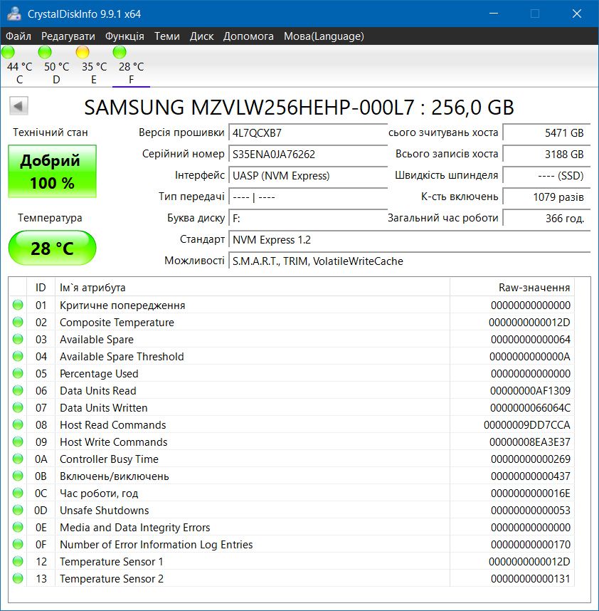 m2 nvme ssd Samsung PM961 MZ-VLW2560 256gb 2280 gen3  (Samsung 960 EVO) - фото фото фото 1