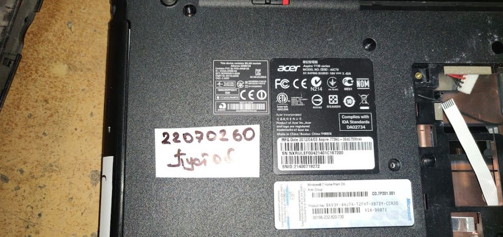 Корпус от ноутбука Acer Aspire 7739G № 22070260 - фото фото фото 7