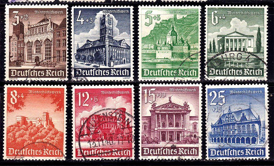 Германия  1940 г  гаш. - архитектура - фото фото фото 0