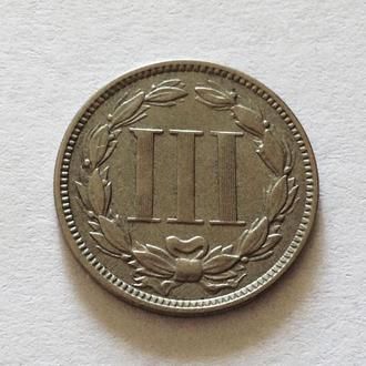 3 цента, 1869 г. США - фото фото фото 1