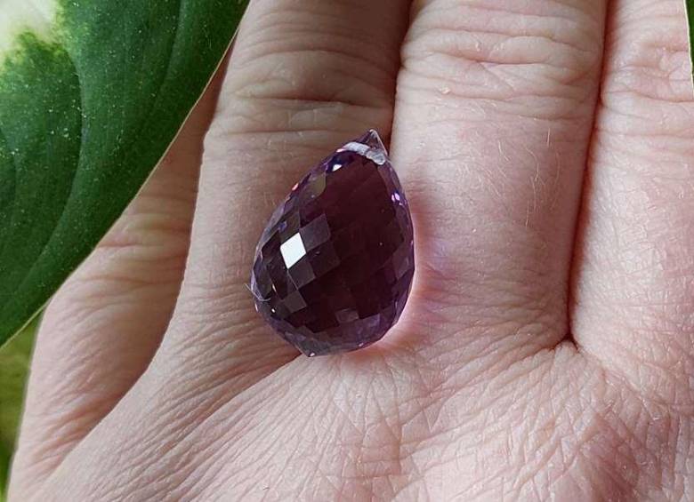 Аметист бриолет  24.35ct    21.5x14.2mm - фото фото фото 4
