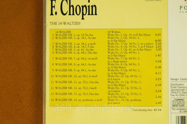Музичний диск CD. Класика. CHOPIN - фото фото фото 2