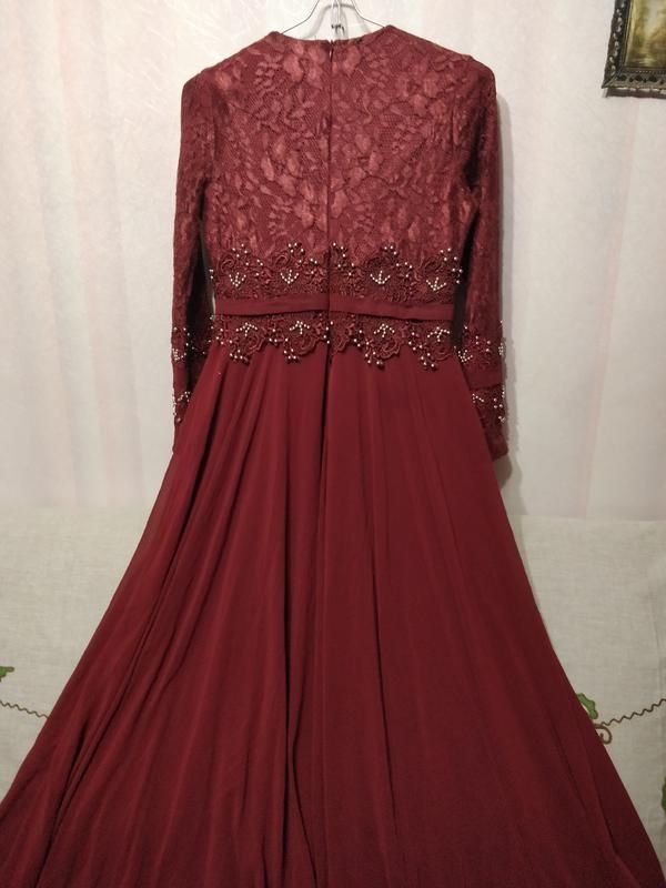 Платье вечернее с вышивкой в идеальном состоянии - фото фото фото 2