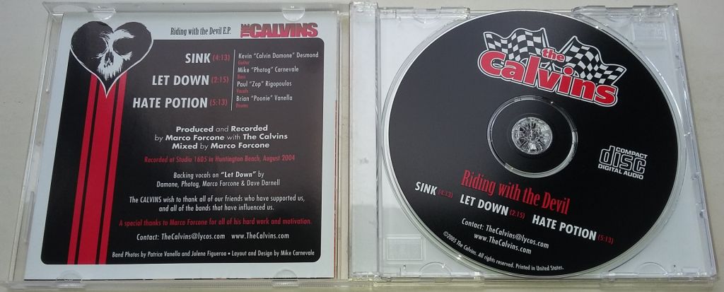 THE CALVINS Riding With The Devil E​.​P. CD, EP US - фото фото фото 1