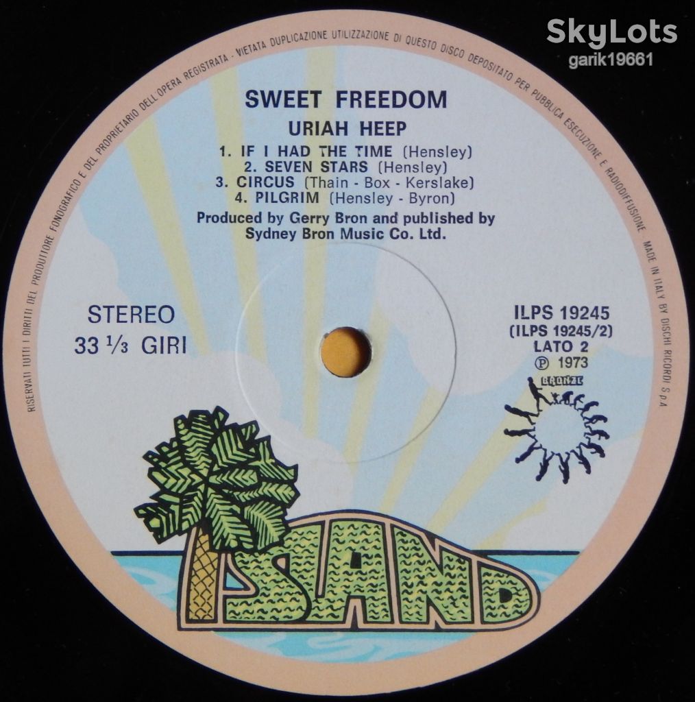 Uriah Heep – Sweet Freedom  (Island Records – ILPS 19245,  Italy) EX+/NM- - фото фото фото 4