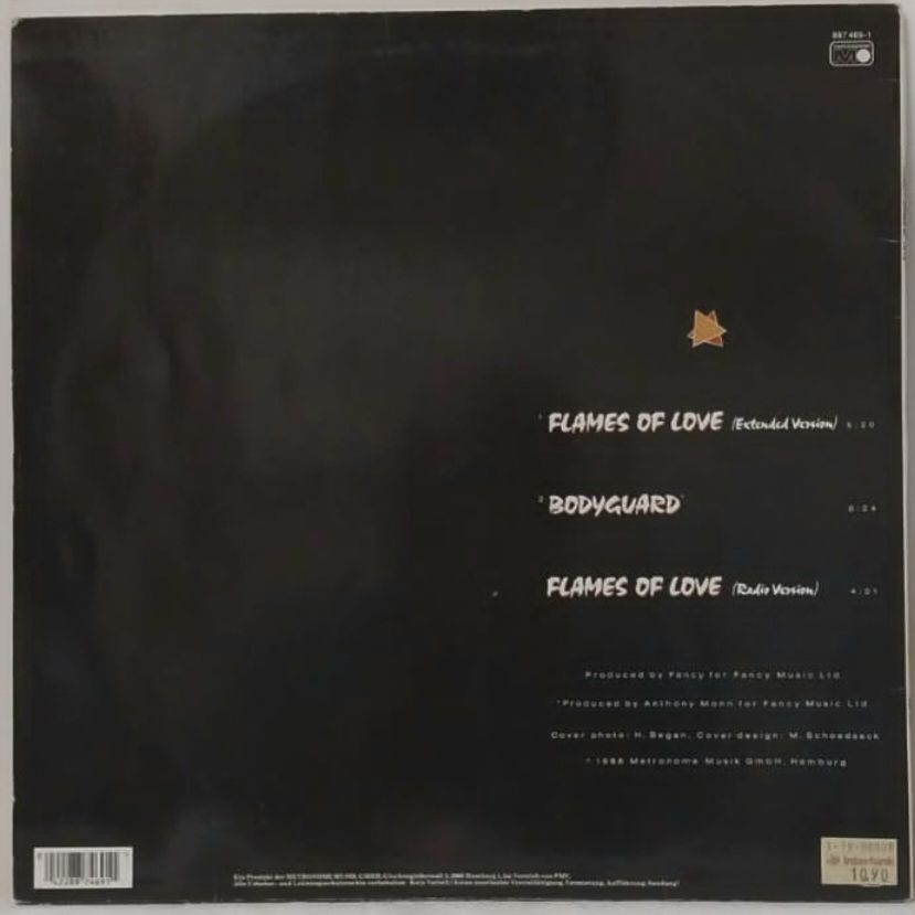 Fancy - Flames Of Love - 1988.  (EP). 12. Vinyl. Пластинка. Germany. - фото фото фото 1