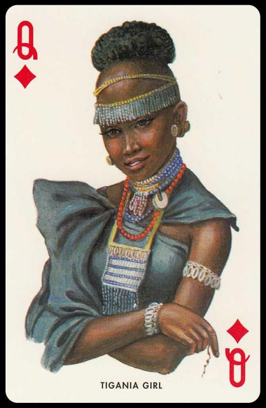 Игральные карты Tribu Africane, 1970 г. - фото фото фото 0