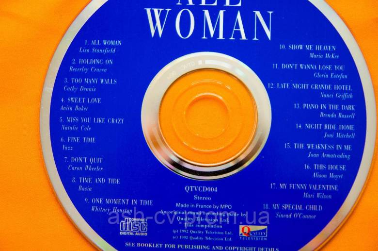 Музичний диск CD. ALL WOMAN - фото фото фото 1