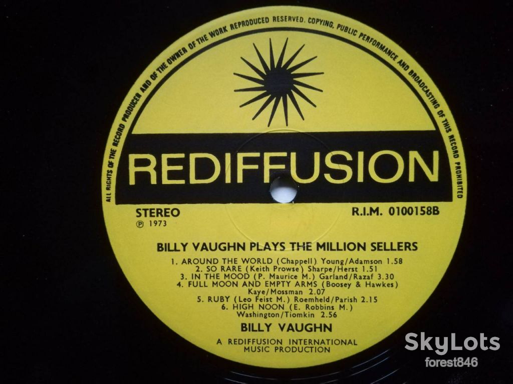 Billy Vaughn plays the Million sellers-Ex.-Rediffusion - фото фото фото 6