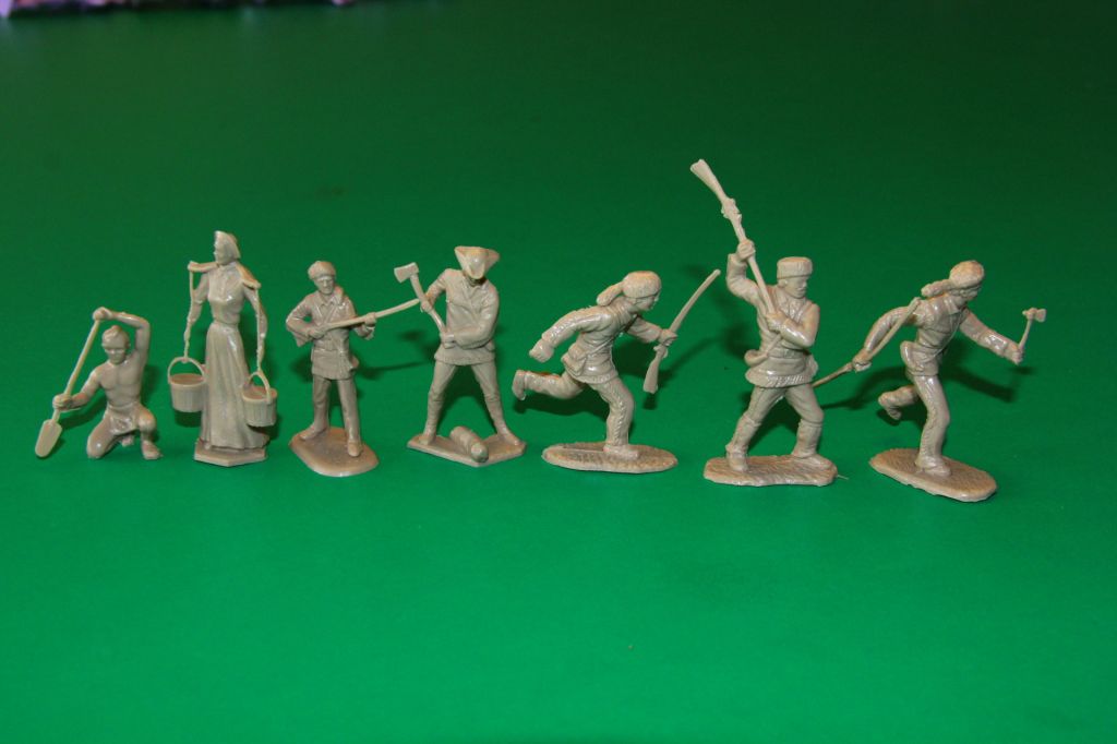 ПІОНЕРИ ТРАПЕРИ КОЛОНІСТИ трапперы 54мм MARX     (США) - фото фото фото 0