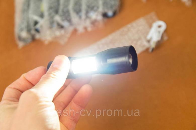 Ліхтарик XP-G Q5 LED + COB (акумуляторний) - фото фото фото 6