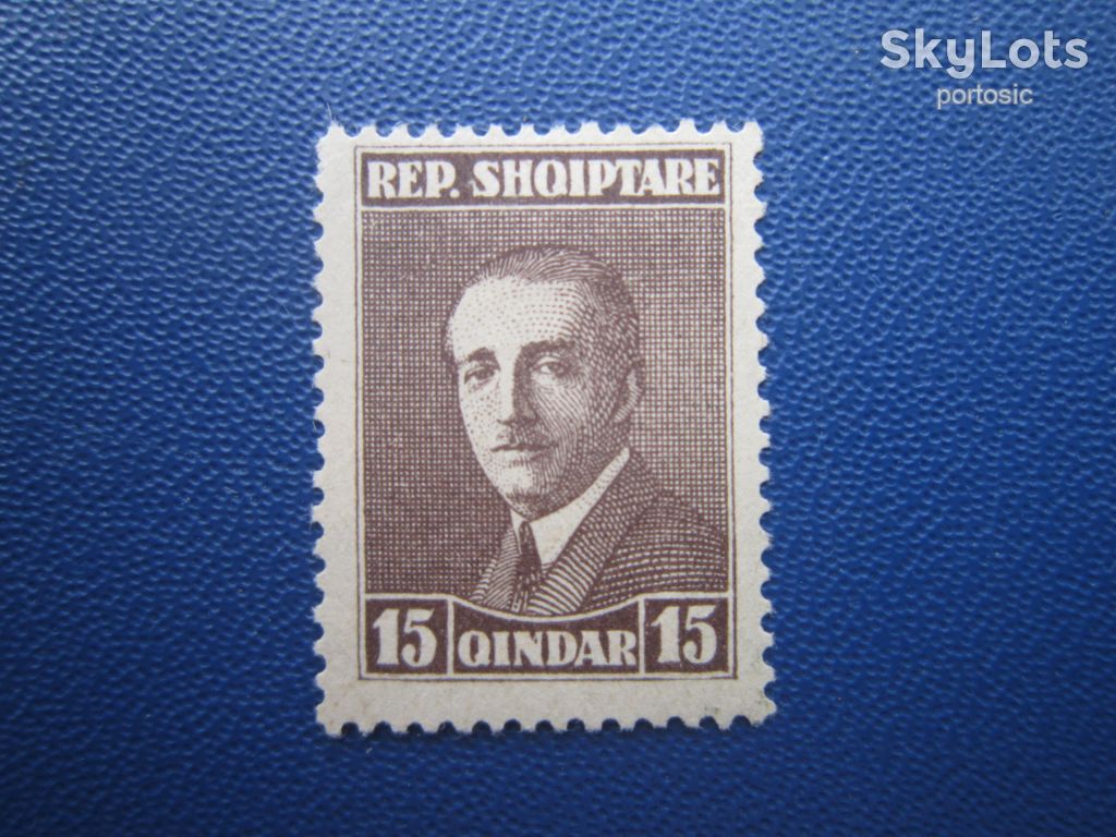 Марка Албанія 1925 Ахмед Зогу 15 кин MH - фото фото фото 0