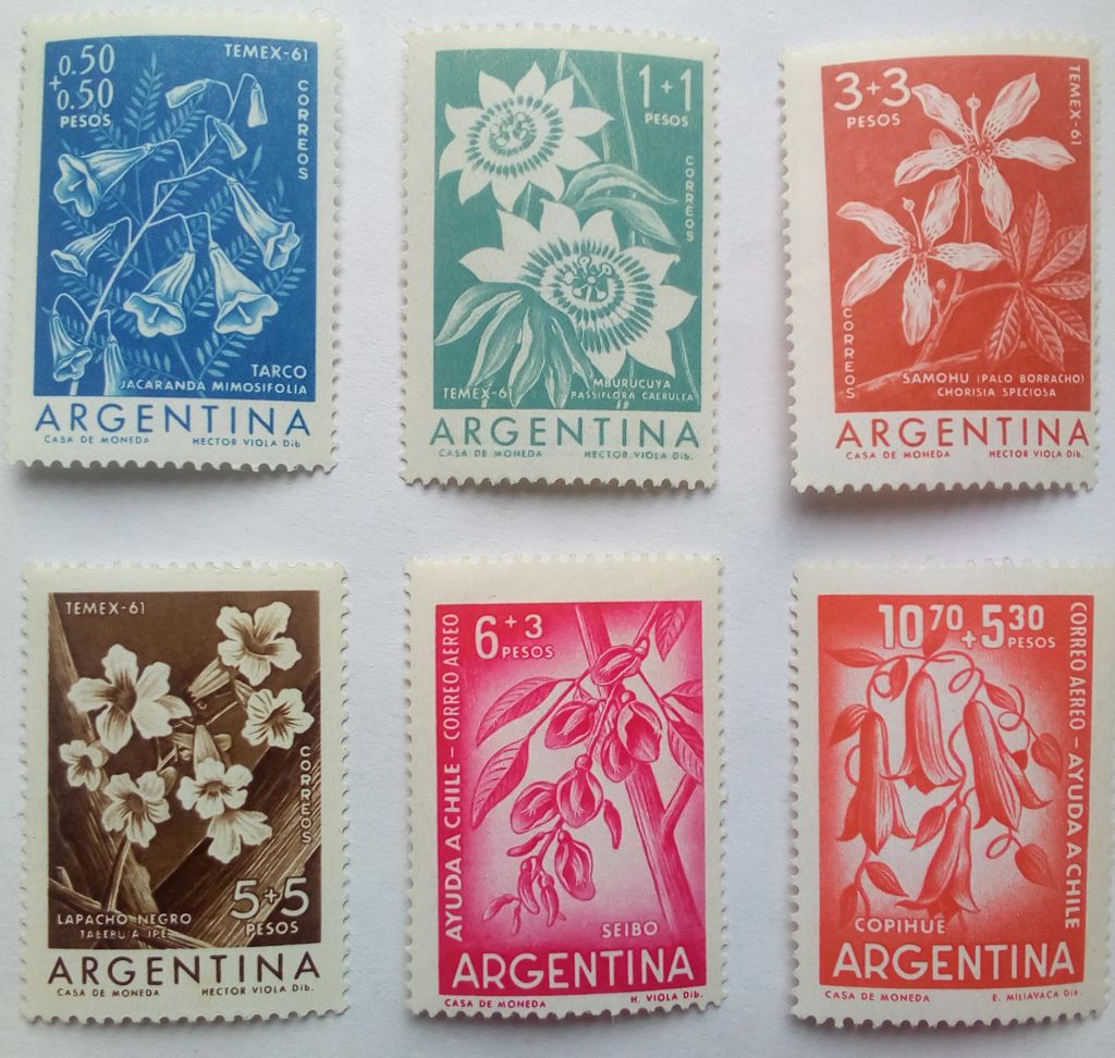 Аргентина 1960 Цветы, MNH  (КЦ=4,5 евро) - фото фото фото 0