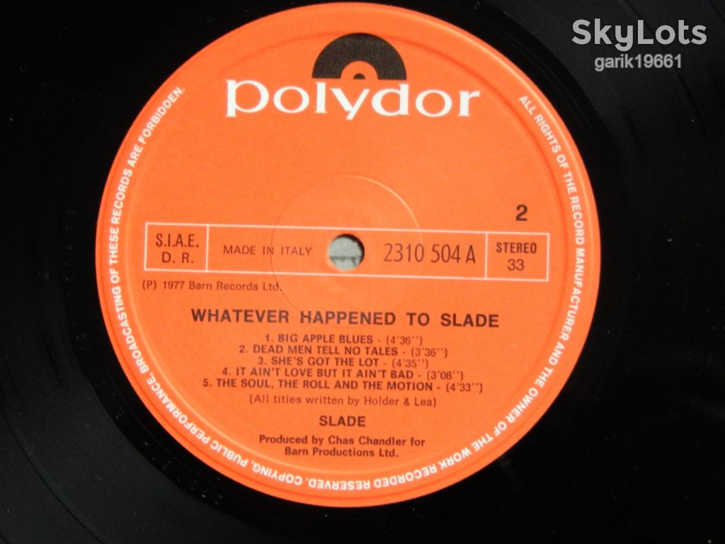 Slade ‎– Whatever Happened To Slade  (Polydor – 2310 504 A, Italy) insert NM-/NM- - фото фото фото 4