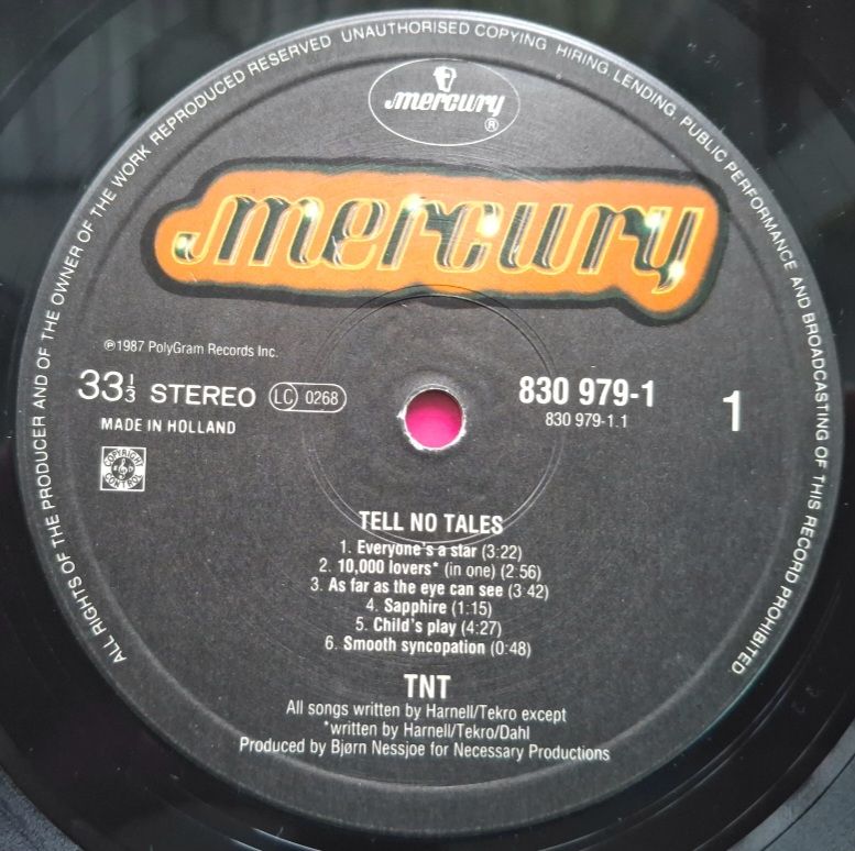 TNT - Tell No Tales - 1987.   (LP). 12. Vinyl. Пластинка. Holland. - фото фото фото 5