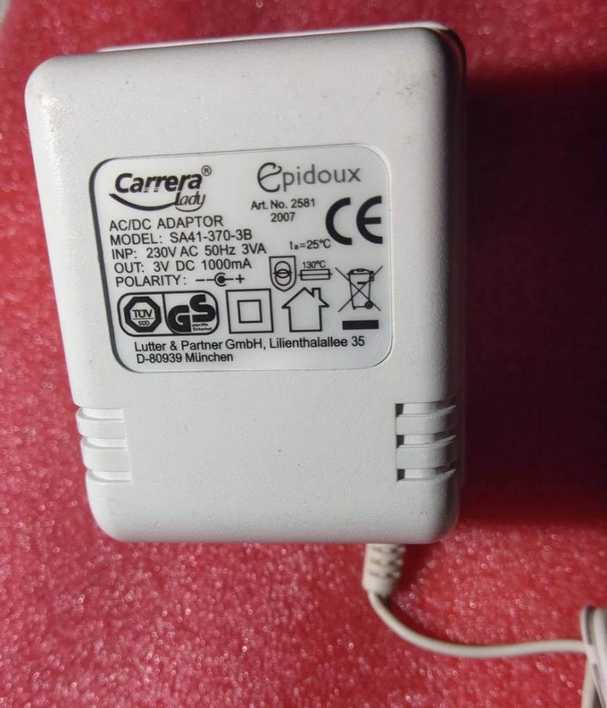 Carrera AC/DC ADAPTOR 3V DC 1000mA epidoux - фото фото фото 0